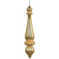Vickerman 14" Gold Matte Finish Finial Ornament (2 pack)