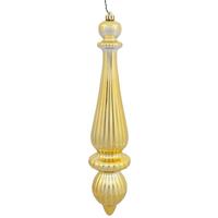 Vickerman 14" Gold Shiny Finish Finial Ornament (2 pack)