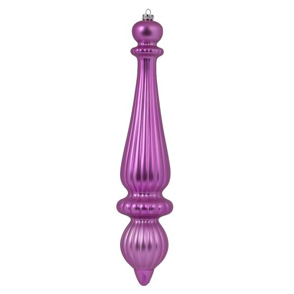 14" Orchid Matte Finish Finial Ornament (2 pack)