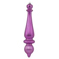 Vickerman 14" Orchid Matte Finish Finial Ornament (2 pack)