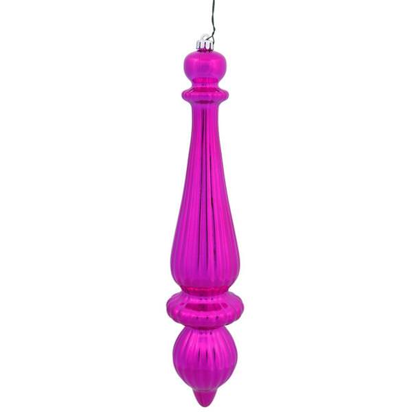 14" Orchid Matte Finish Finial Ornament (2 pack)