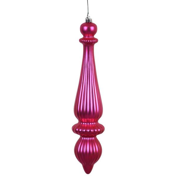 14" Orchid Shiny Finish Finial Ornament (2 pack)