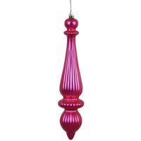 Vickerman 14" Orchid Shiny Finish Finial Ornament (2 pack)