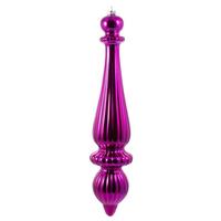 Vickerman 14" Fuchsia Shiny Finial Drop Ornament