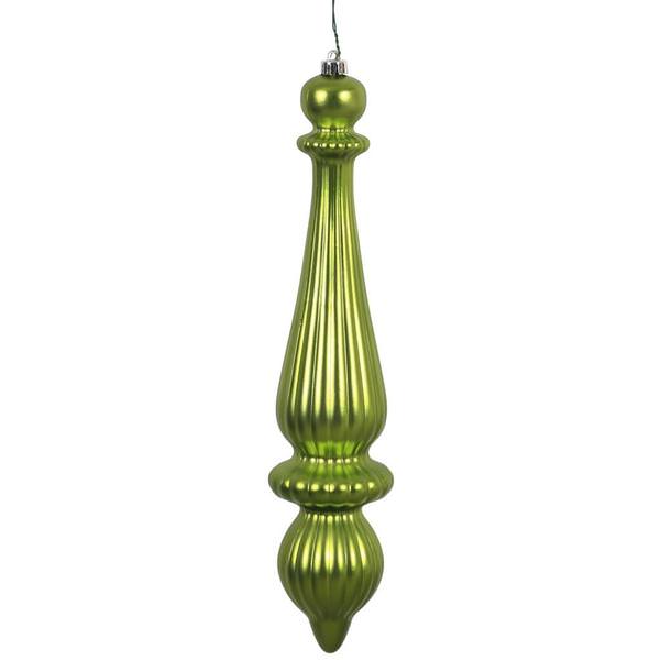 14" Lime Matte Finish Finial Ornament (2 pack)