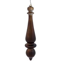 Vickerman 14" Chocolate Matte Finish Finial Ornament (2 pack)