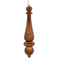 Vickerman 14" Mocha Matte Finish Finial Ornament (2 pack)