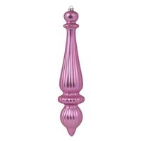 Vickerman 14" Pink Matte Finial Drop Ornament (2 pack)