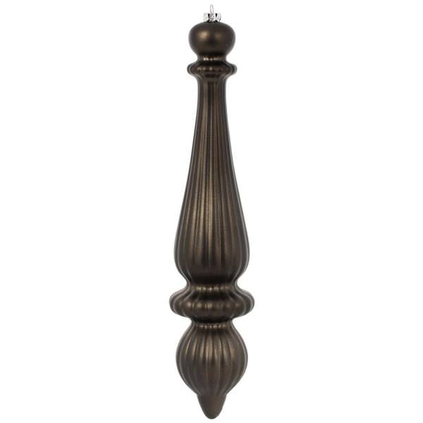 14" Gunmetal Matte Finial Drop Ornament