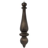 Vickerman 14" Gunmetal Matte Finial Drop Ornament