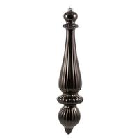 Vickerman 14" Gunmetal Shiny Finial Drop Ornament (2 pack)