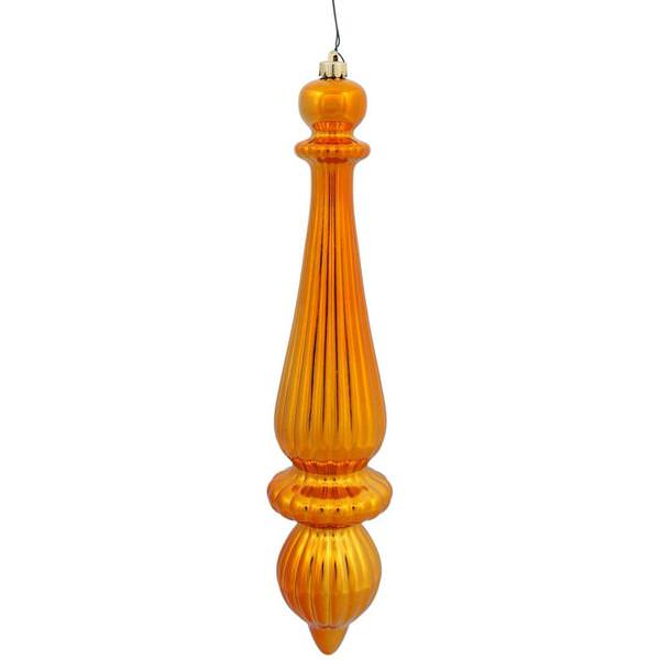 14" Copper Matte Finish Finial Ornament (2 pack)