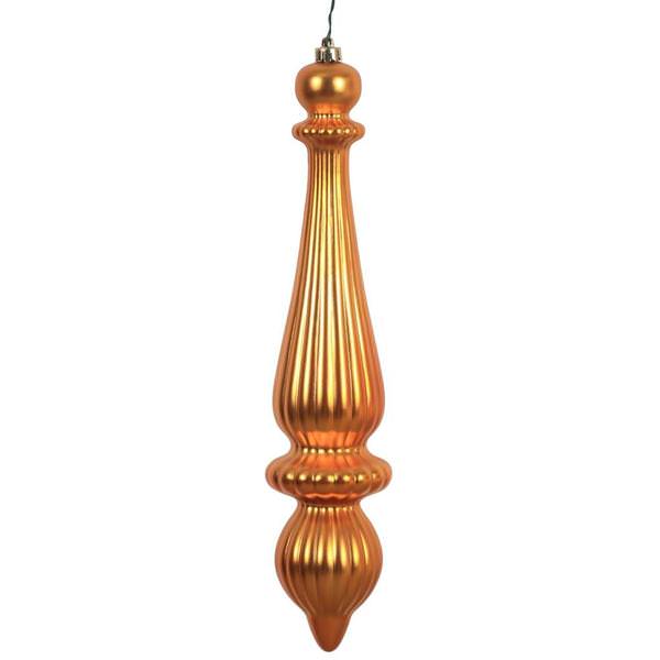 14" Copper Shiny Finish Finial Ornament (2 pack)