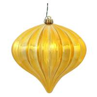 Vickerman 5.7" Honey Gold Shiny Onion Ornament (3 pack)