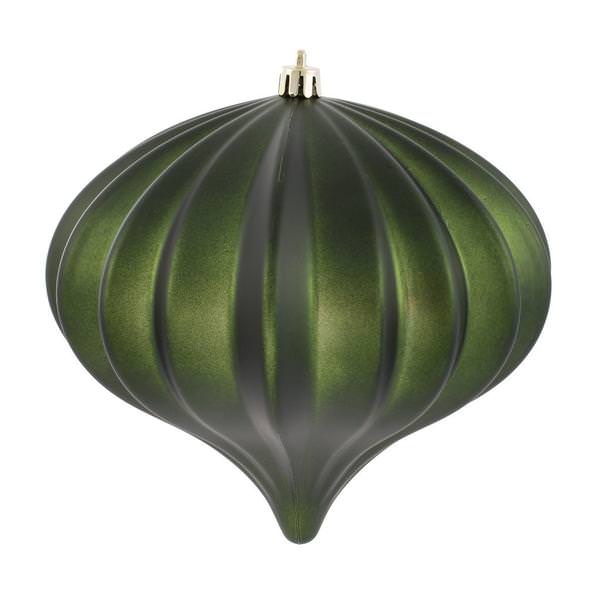 5.7" Moss Green Matte Onion Ornament (3 pack)
