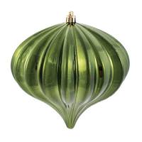 View 5.7" Moss Green Shiny Onion Ornament (3 pack)