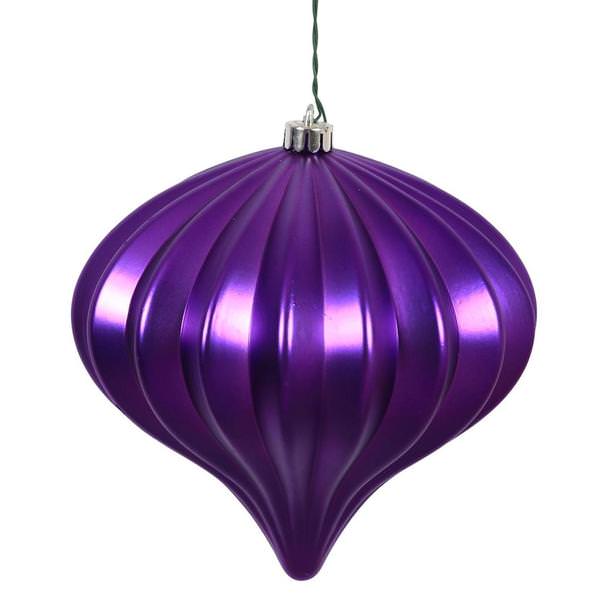 5.7'' Purple Matte Onion Ornament (3 pack)