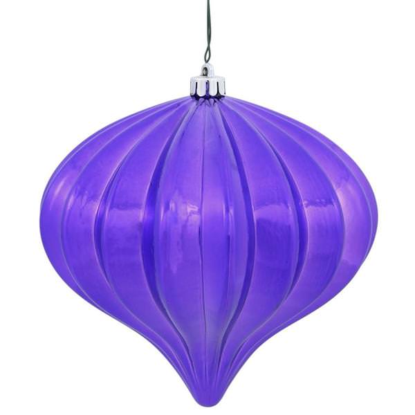 5.7'' Purple Shiny Onion Ornament (3 pack)