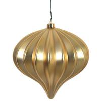 Vickerman 5.7'' Gold Matte Onion Ornament (3 pack)