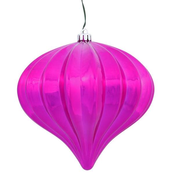 5.7'' Orchid Shiny Onion Ornament (3 pack)