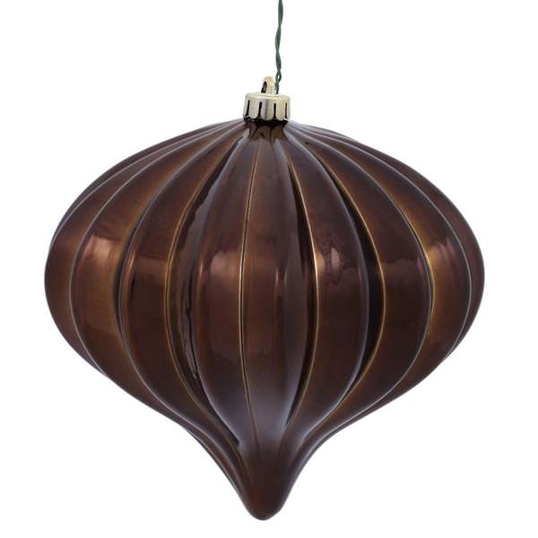 5.7'' Chocolate Shiny Onion Ornament (3 pack)