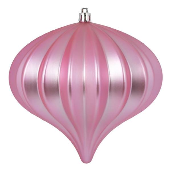 5.7" Pink Matte Onion Ornament (3 pack)