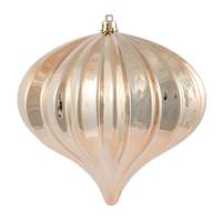 View 5.7" Cafe Latte Shiny Onion Ornament (3 pack)
