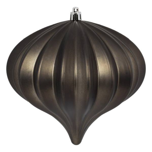 5.7" Gunmetal Matte Onion Ornament (3 pack)