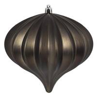 Vickerman 5.7" Gunmetal Matte Onion Ornament (3 pack)