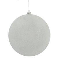 Vickerman 4" White Iced Ball Ornament (4 pack)