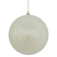 Vickerman 6" Champagne Iced Ball Ornament (3 pack)