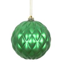 Vickerman 4" Green Matte Round Pine Cone Ornament (6 pack)