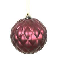 Vickerman 4" Wine Matte Round Pine Cone Ornament (6 pack)