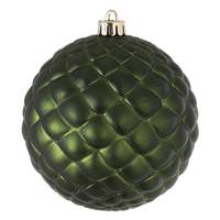 Vickerman 4" Moss Green Matte Round Pine Cone Ornament (6 pack)