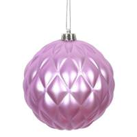 View 4" Orchid Matte Round Pine Cone Ornament (6 pack)