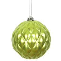 Vickerman 4" Lime Matte Round Pine Cone Ornament (6 pack)
