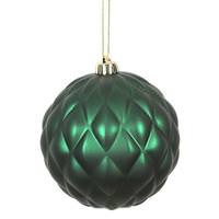 Vickerman 4" Midnight Green Matte Round Pine Cone Ornament (6 pack)