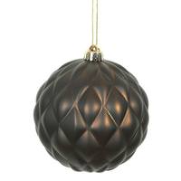 Vickerman 4" Chocolate Matte Round Pine Cone Ornament (6 pack)