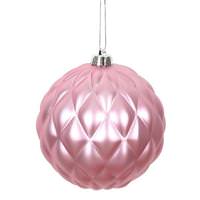 Vickerman 4" Pink Matte Round Pine Cone Ornament (6 pack)