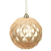 Vickerman 4" Cafe Latte Matte Round Pine Cone Ornament (6 pack)
