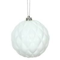 Vickerman 6" White Matte Round Pine Cone Ornament (4 pack)