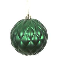 Vickerman 6" Emerald Matte Round Pine Cone Ornament (4 pack)