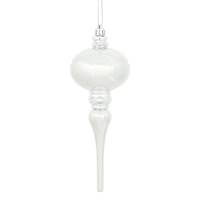 View 8" Silver Shiny Finial Ornament (3 pack)