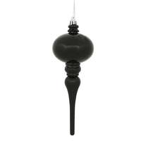 Vickerman 8" Black Shiny Finial Ornament (3 pack)