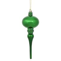 Vickerman 8" Emerald Shiny Finial Ornament (3 pack)