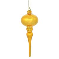 View 8" Antique Gold Shiny Finial Ornament (3 pack)
