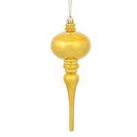 Vickerman 8" Honey Gold Shiny Finial Ornament (3 pack)