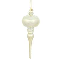 Vickerman 8" Champagne Shiny Finial Ornament (3 pack)