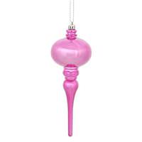 Vickerman 8" Mauve Shiny Finial Ornament (3 pack)