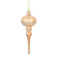 Vickerman 8" Rose Gold Shiny Finial Ornament (3 pack)